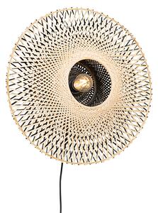 Orientální nástěnná lampa ratanová 50 cm se zástrčkou - Rina