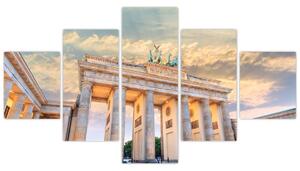 Obraz - Braniborská brána, Berlín, Německo (125x70 cm)
