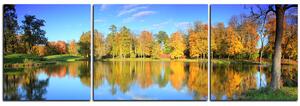 Obraz na plátně - Podzimní park - panoráma 5175C (90x30 cm)