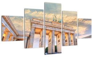 Obraz - Braniborská brána, Berlín, Německo (125x70 cm)