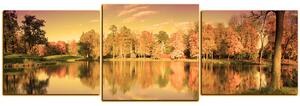 Obraz na plátně - Podzimní park - panoráma 5175FD (90x30 cm)