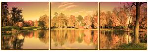 Obraz na plátně - Podzimní park - panoráma 5175FB (90x30 cm)