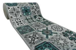 Protiskluzový běhoun Patchwork - tyrkys