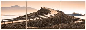 Obraz na plátně - Atlantická silnice - panoráma 5184FC (90x30 cm)