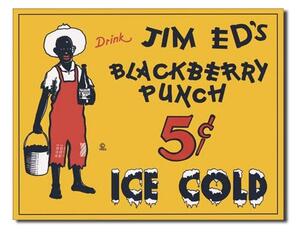 Plechová cedule Jim Eds Blackberry Punch 40 cm x 32 cm