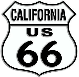 Plechová cedule Route 66 California Shield 30cm x 30 cm