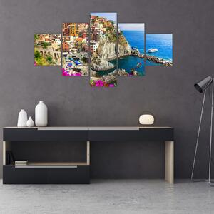 Obraz - Italská vesnička Manarola (125x70 cm)