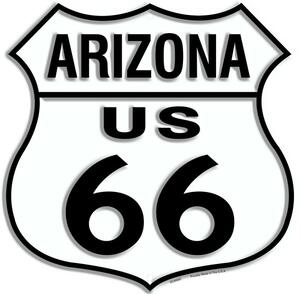 Plechová cedule Route 66 Arizona Shield 30cm x 30cm