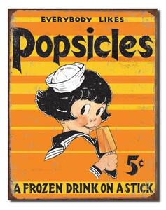 Plechová cedule Popsicle - Everbody Likes 40 cm x 32 cm