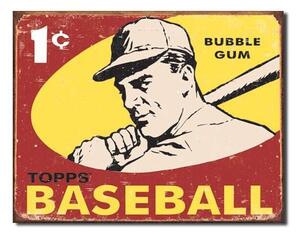 Plechová cedule Topps 1959 Baseball 32 cm x 40 cm