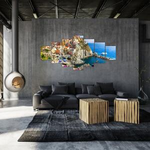 Obraz - Italská vesnička Manarola (210x100 cm)