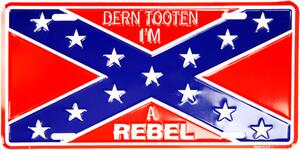 Americká SPZ Confederate Flag Im Rebel