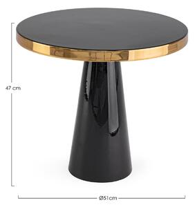 Konferenční stolek Nandi Ø 51 cm černý