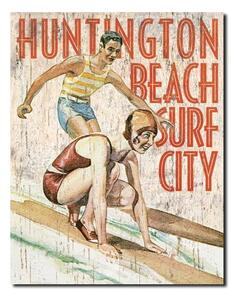 Plechová cedule Huntington Beach Surf Club 40 cm x 32 cm