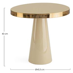 Konferenční stolek Nandi Ø 45,5 cm béžový