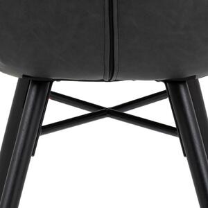 Černá čalouněná židle Batilda