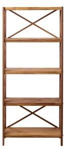 Regál z dubového dřeva v přírodní barvě 70x161 cm X-Shelf – Unique Furniture