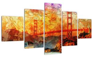 Obraz - Golden Gate, San Francisco, Kalifornie (125x70 cm)