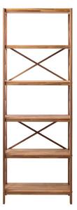 Regál z dubového dřeva v přírodní barvě 70x198 cm X-Shelf – Unique Furniture
