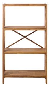 Regál z dubového dřeva v přírodní barvě 70x124 cm X-Shelf – Unique Furniture