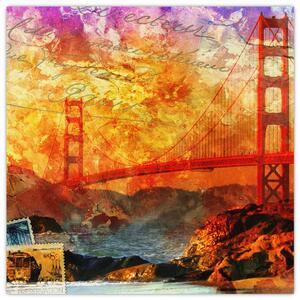 Obraz - Golden Gate, San Francisco, Kalifornie (30x30 cm)