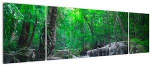 Obraz - Vodopád Erawan, Kanchanaburi, Thajsko (170x50 cm)
