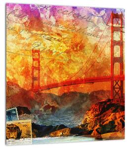 Obraz - Golden Gate, San Francisco, Kalifornie (30x30 cm)