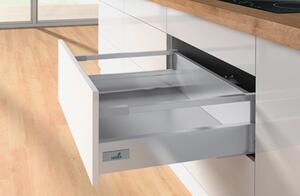 Hettich zásuvka InnoTech Atira 470 / 144 mm s relingem stříbrná ITA-470/144-reling