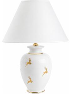 Kolarz 731.70W.150 - Stolní lampa NONNA 1xE27/100W/230V jeleni bílá/zlatá