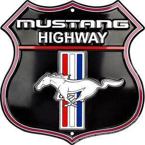Plechová cedule Ford Mustang Highway 30cm x 30cm