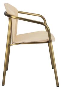 Židle Finn s područkami bronze bílý jasan