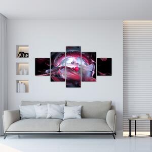 Obraz - Abstrakce, vesmírní červi (125x70 cm)