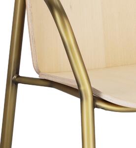Židle Finn s područkami bronze bílý jasan