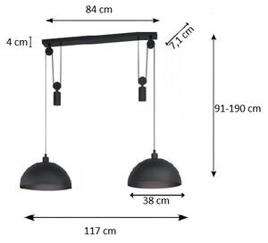 Eglo 43436 - Lustr na lanku WINKWORTH 1 2xE27/40W/230V