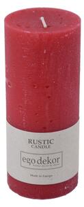 Červená svíčka Rustic candles by Ego dekor Rust, doba hoření 58 h