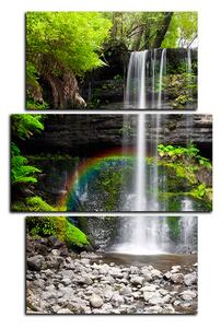 Obraz na plátně - Přírodní vodopád - obdélník 7229C (105x70 cm)