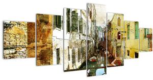 Obraz - Ulička v Benátkách (210x100 cm)