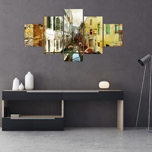 Obraz - Ulička v Benátkách (125x70 cm)