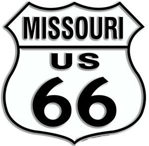Plechová cedule Route 66 Missouri Shield 30cm x 30cm