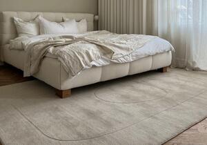 Linie Design Vlněný koberec Cursive Expanse Beige, béžový Barva: Beige (béžová), Rozměr: 140x200 cm