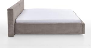 Dvoulůžková postel bucca 180 x 200 cm manšestr taupe