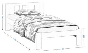 Magnat Bílá postel Innes 90 x 200 cm