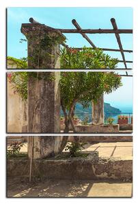 Obraz na plátně - Starověká zahrada na mořském pobřeží - obdélník 7249B (90x60 cm )