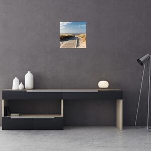 Obraz - Písečná pláž na ostrově Langeoog, Německo (30x30 cm)