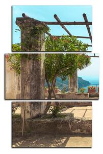 Obraz na plátně - Starověká zahrada na mořském pobřeží - obdélník 7249C (90x60 cm)