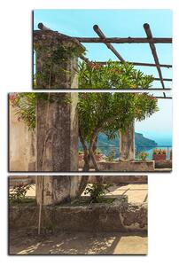 Obraz na plátně - Starověká zahrada na mořském pobřeží - obdélník 7249D (120x80 cm)