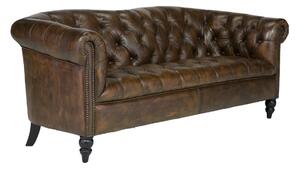 SOB Nábytek - Pohovka kůže Chesterfield IV 3místná hnědá - F0A00000867W