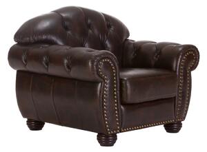SOB Nábytek - Kožené křeslo hnědé Chesterfield III pravá kůže - F0A00000853W