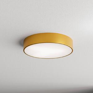 TEMAR LIGHTING Stropní světlo Cleo 400, zlaté, senzor, IP54, Ø 40 cm, kov, Mosaz / zlato, Chodba, kov, Moderní