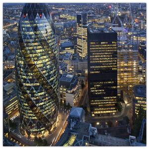 Obraz - Večerní panorama Londýna (30x30 cm)